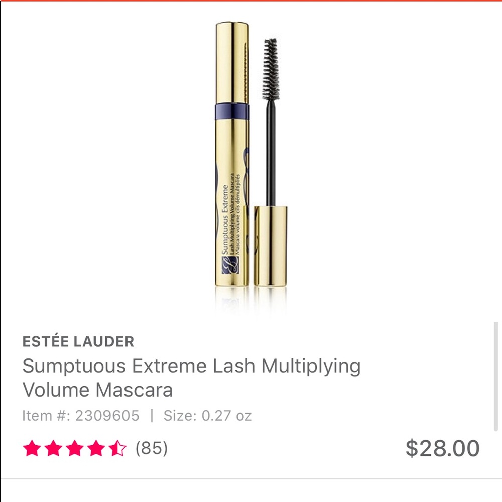 Estée Lauder BLACK mascara. Used ONCE.